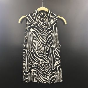Bleeker and McDougal Sleeveless Zebra Stripe Top
